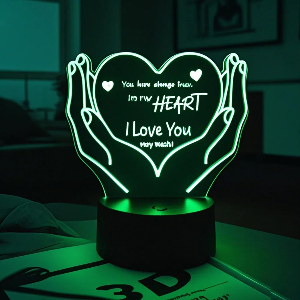 

led Night lights Usb Operated Control Creative Love themed bedroom Home Decor Table Lamp Best Gift For Lovers