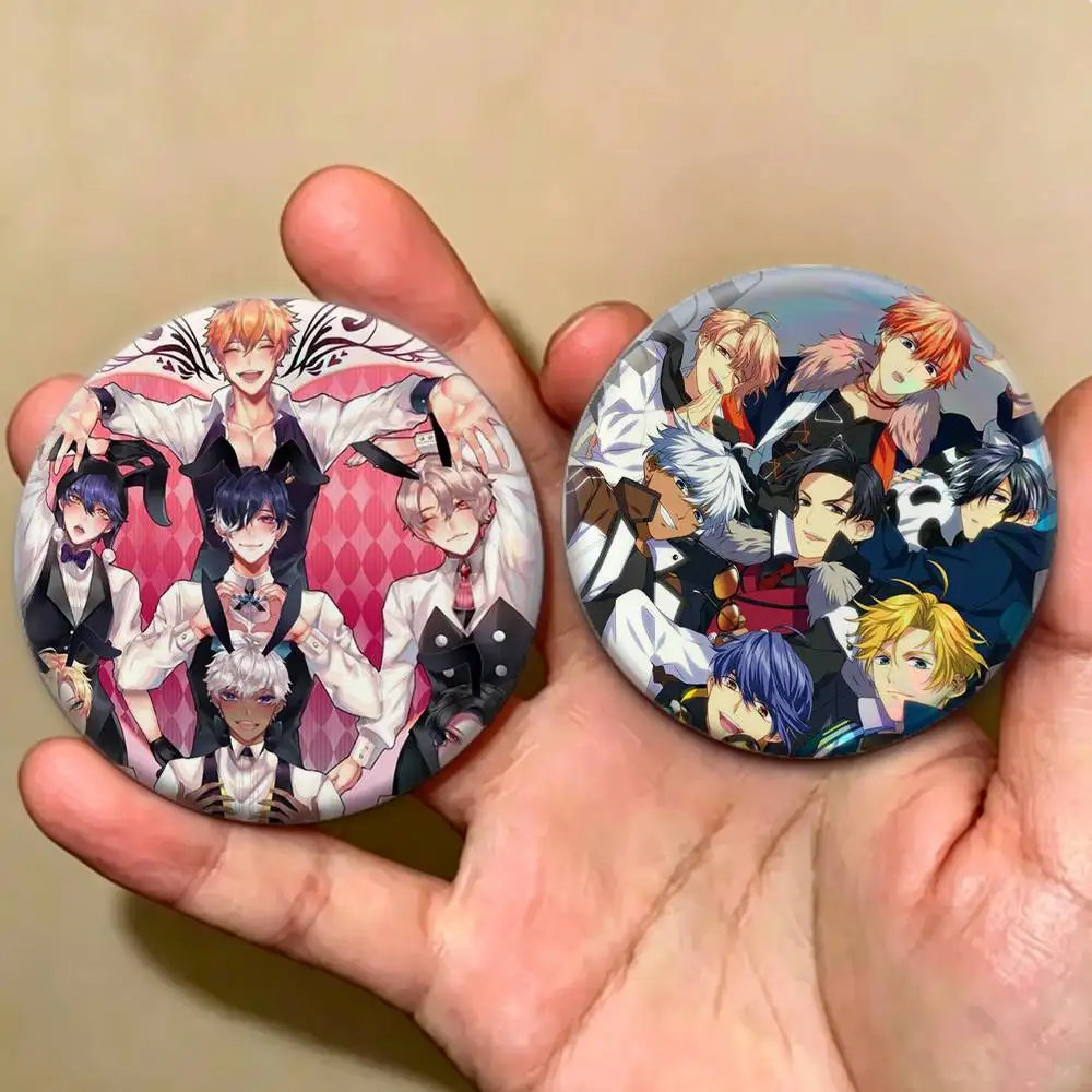 Obey Me S-Seven Demon Brothers Otome   Badges Creative Tinplate Button PinsBrooch Badge Clothes Backpack