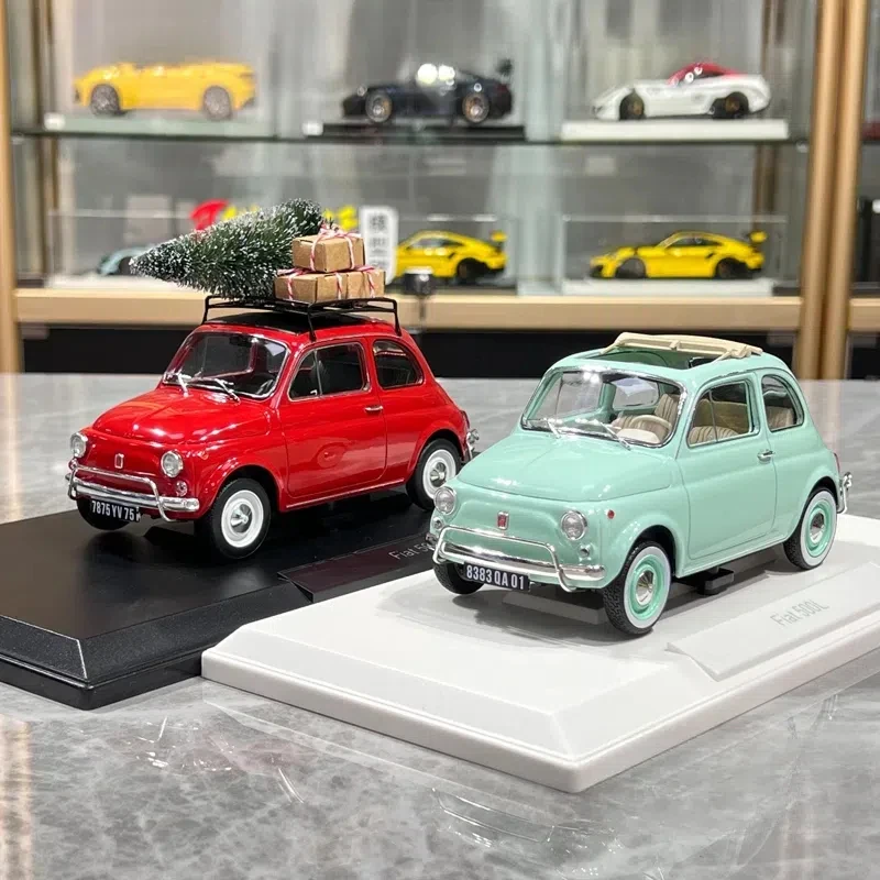 NOREV 1:18 Fiat 500L 1968 Christmas Tree Simulation Limited Edition Alloy Metal Static Car Model Toy Gift