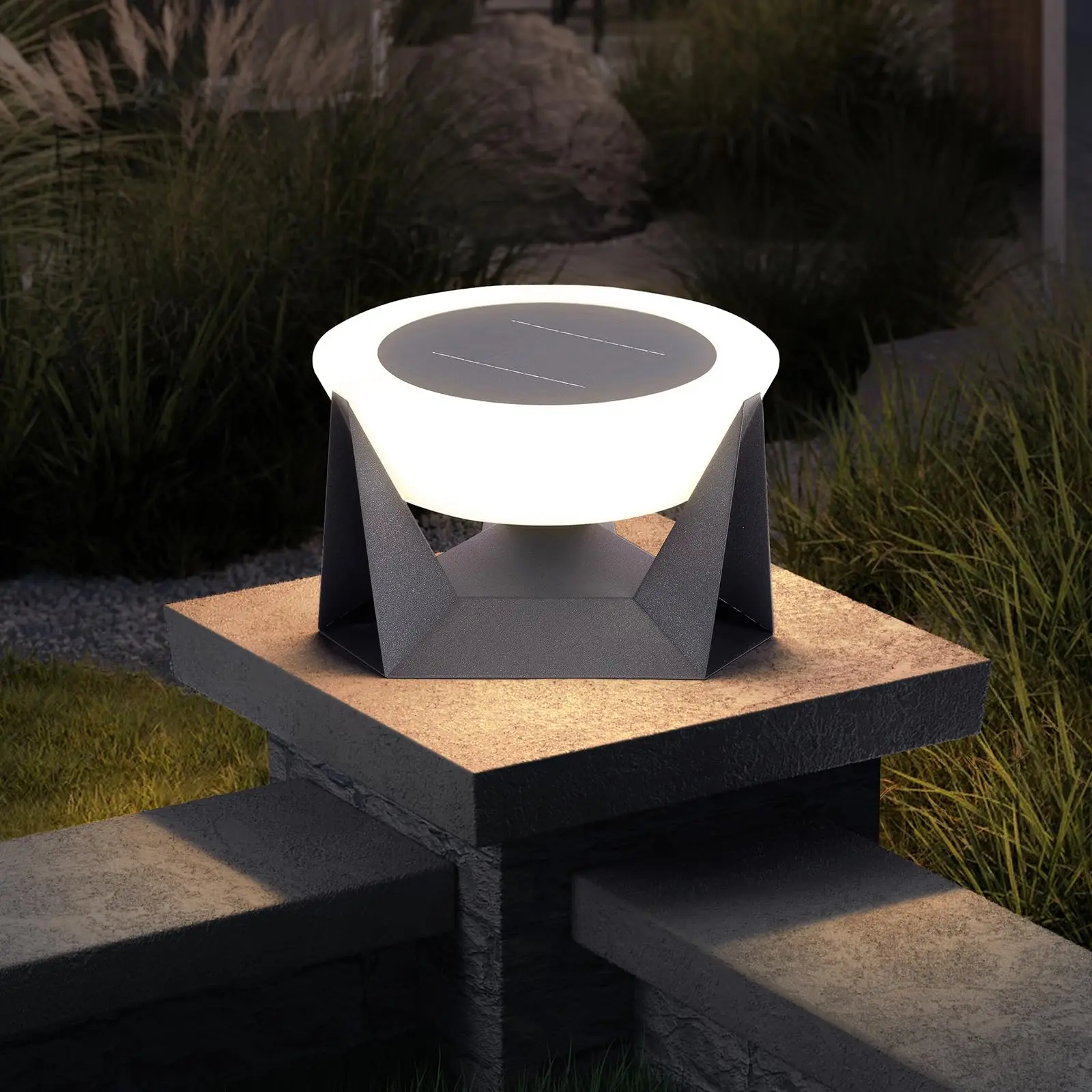 Moderne Solar Post Light IP65 Outdoor Kolomlamp Pijlerlicht Voor Tuin Patio Hek Cap Dek Platte Oppervlak Decora