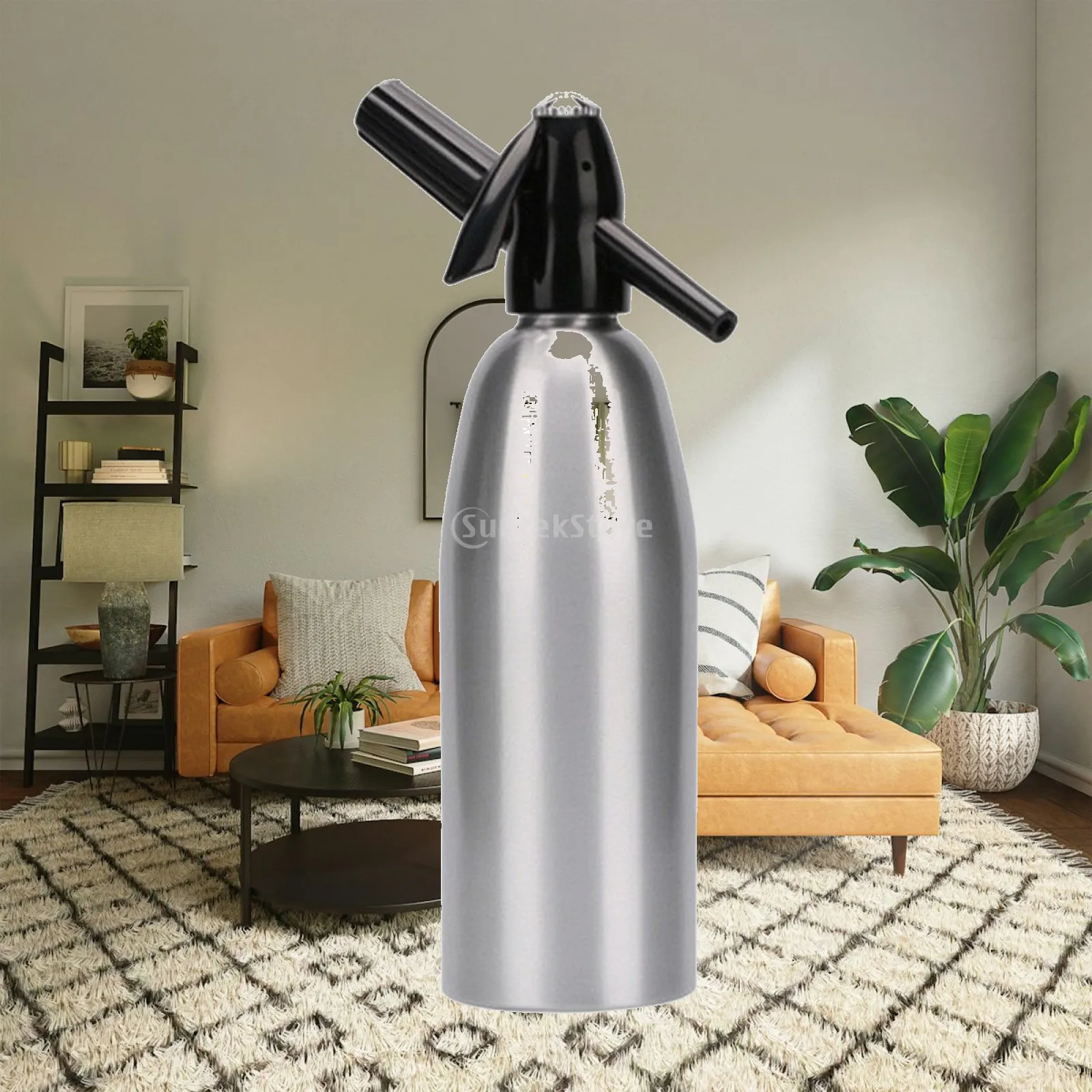Household Carbonated Water Maker Aluminum Bottle Soda Siphon for Tapas Powder Drinks and Mixed Cocktail Creations