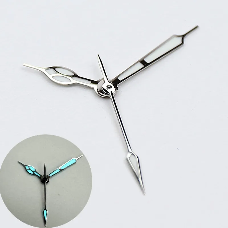 مشاهدة الأيدي الجليد الأزرق والأخضر مضيئة ل NH34 NH35 NH36 حركة النفط توهج في الظلام لساعة تعديل الطلب استبدال أجزاء #6