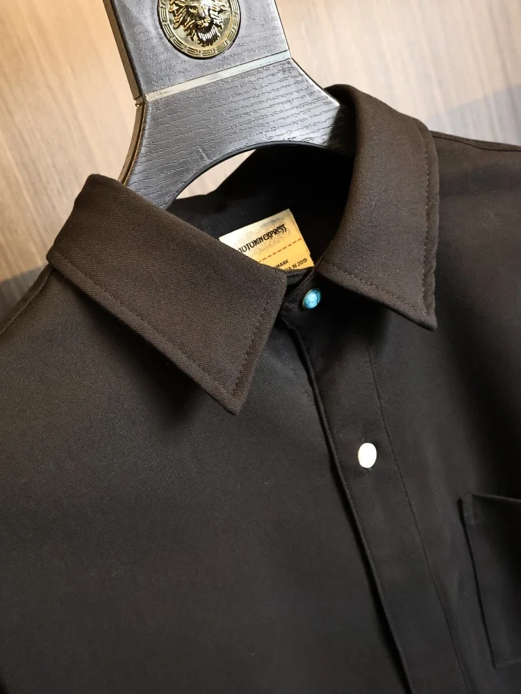 Gentlemanly Quirky! Retro Artistic! Summer Men's Lightweight Breathable Draped Loose Collar Short Sleeve Shirt Fashionable Ur...