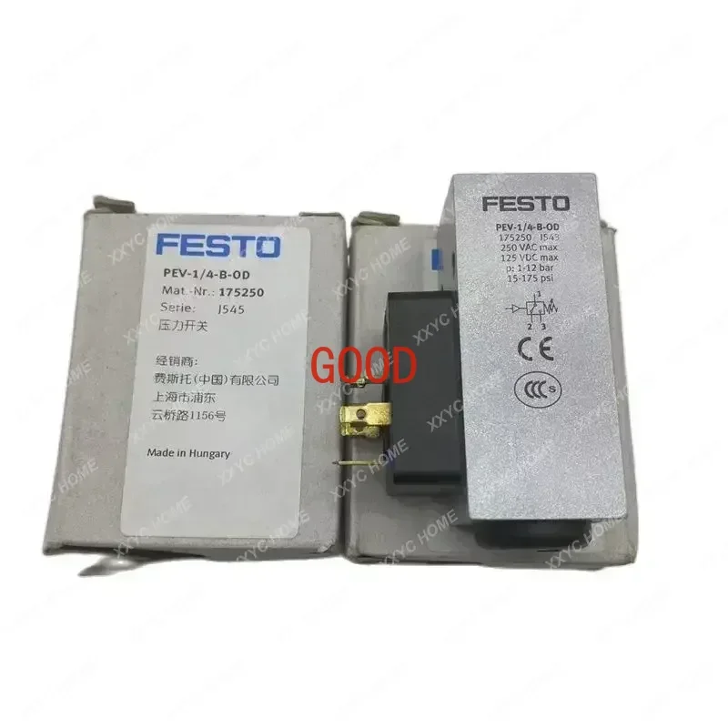 

Pressure switch 175250 PEV-1/4-B-OD 161760 192488 PEV-1/4-B 10773 192489 PEV