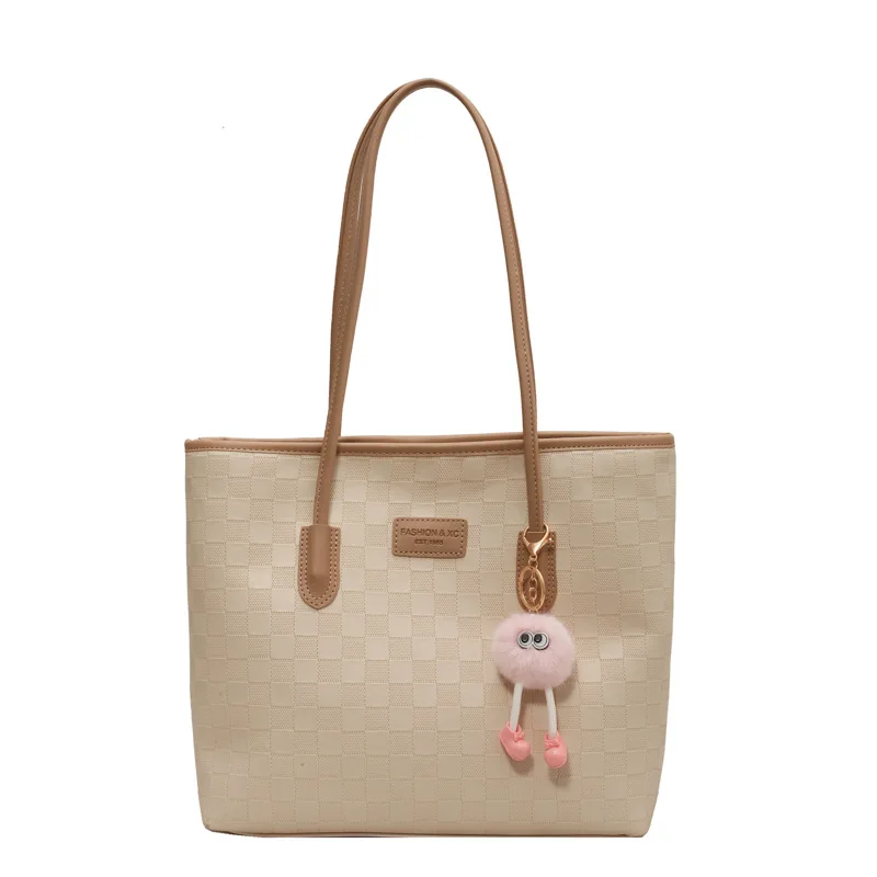 2023 Trendy and Fashionable New Women's Bags, Versatile Simple Shoulder Bags, Popular Texture Large Capacity Commuting Tote Bags