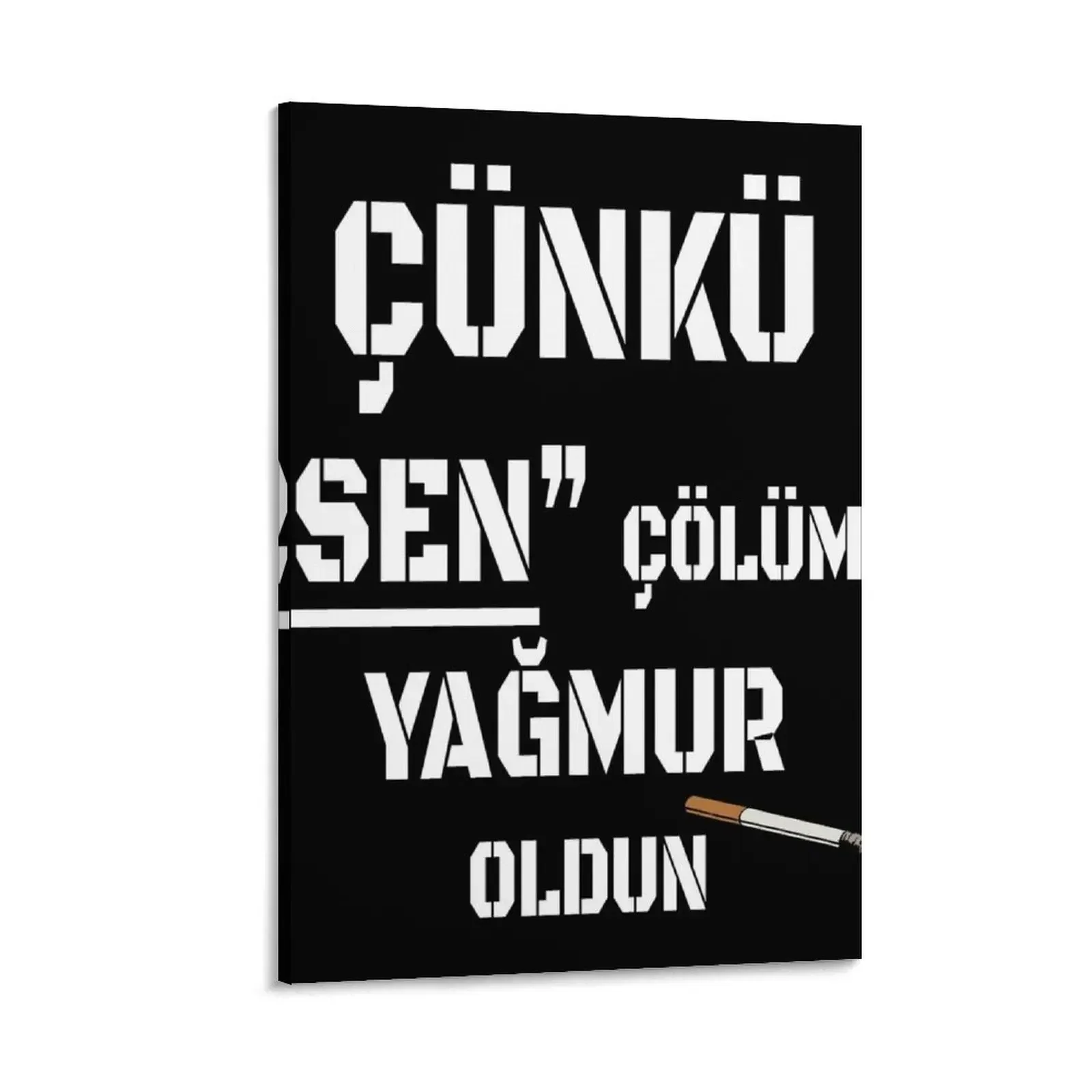 

Müslüm Gürses - Voice of pain - quote Canvas Painting Decoration for home Posters on the wall bedrooms decorations