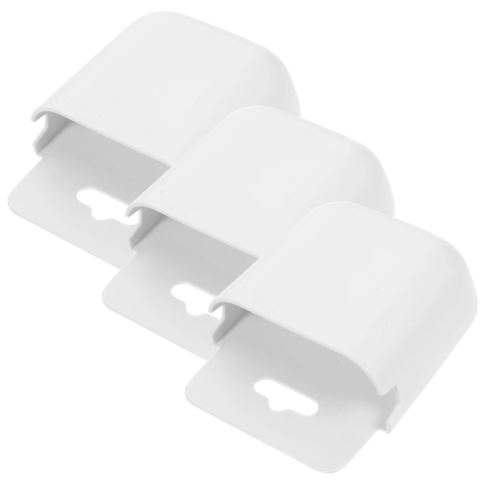

3 Pcs Remote Control Storage Box Cell Phone Holder Wall Mount White Hanging Organizer Bins Office