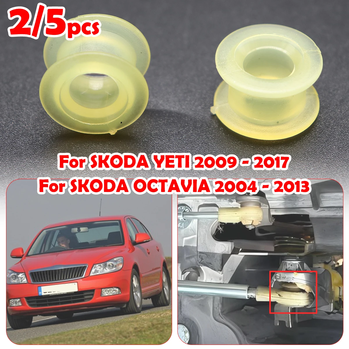 

2/5pcs Gearbox Shifter Cable End Saver Bushing Selector Lever Trambulator Repair Kit For SKODA OCTAVIA 2004-2013 YETI 2009-2017