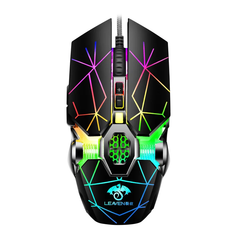 Professional Game Mouse USB Wired 4000DPI 7 Button Computer Office Gaming Light RGB  Mechanical Mouse For PC Laptop Gamer