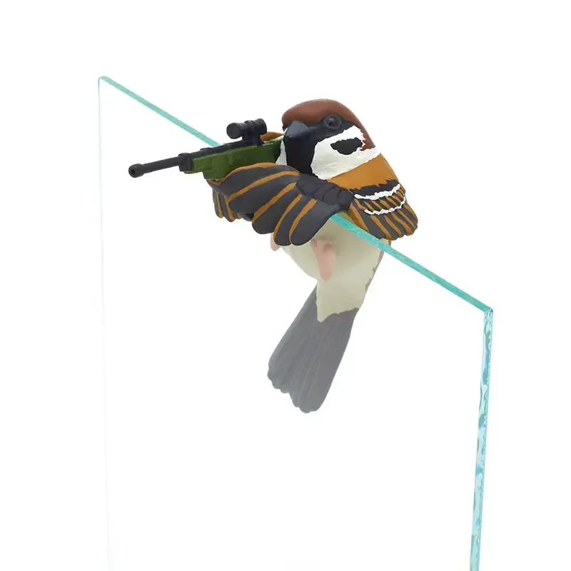 Figura de acción genuina gorrión francotirador observación mano Gacha gorrión copa borde Zichao Play ornamento