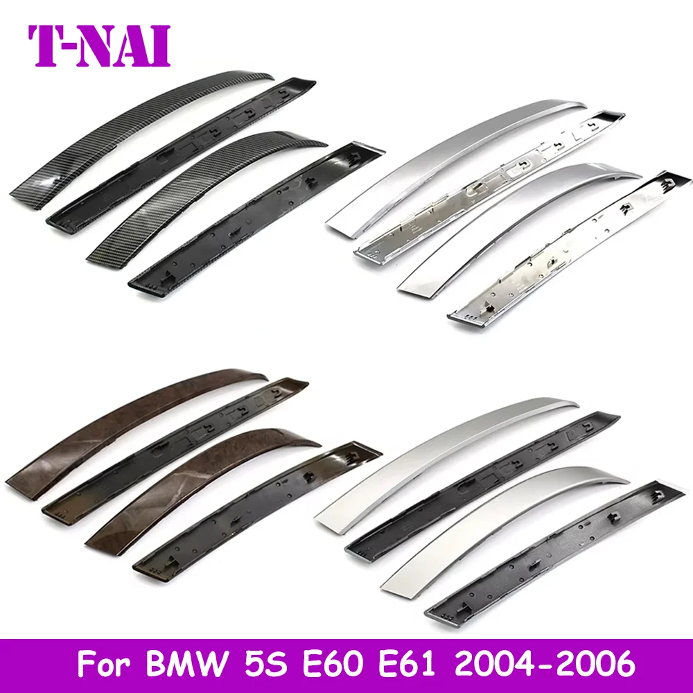 4 PCS E60 E61 Front Rear Interior Door Pull Handle Trim Cover Replacement For BMW 5 Series M5 2004 2005 2006 51417076297