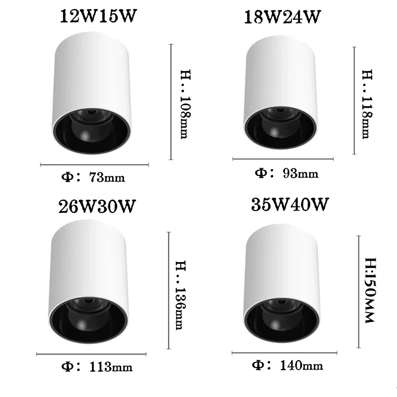 Imagem -06 - Downlight Impermeável para Varanda do Banheiro Cob Moisture-proof Fog Ceiling Light Iluminação Interior e Exterior 12w Ledip65