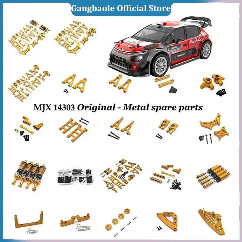 Mjx Hyper Go 1/14 14301 14302 14303  Upgrade Parts Metal Vulnerable Parts Set for  Rc Car CNC Aluminum Accessories