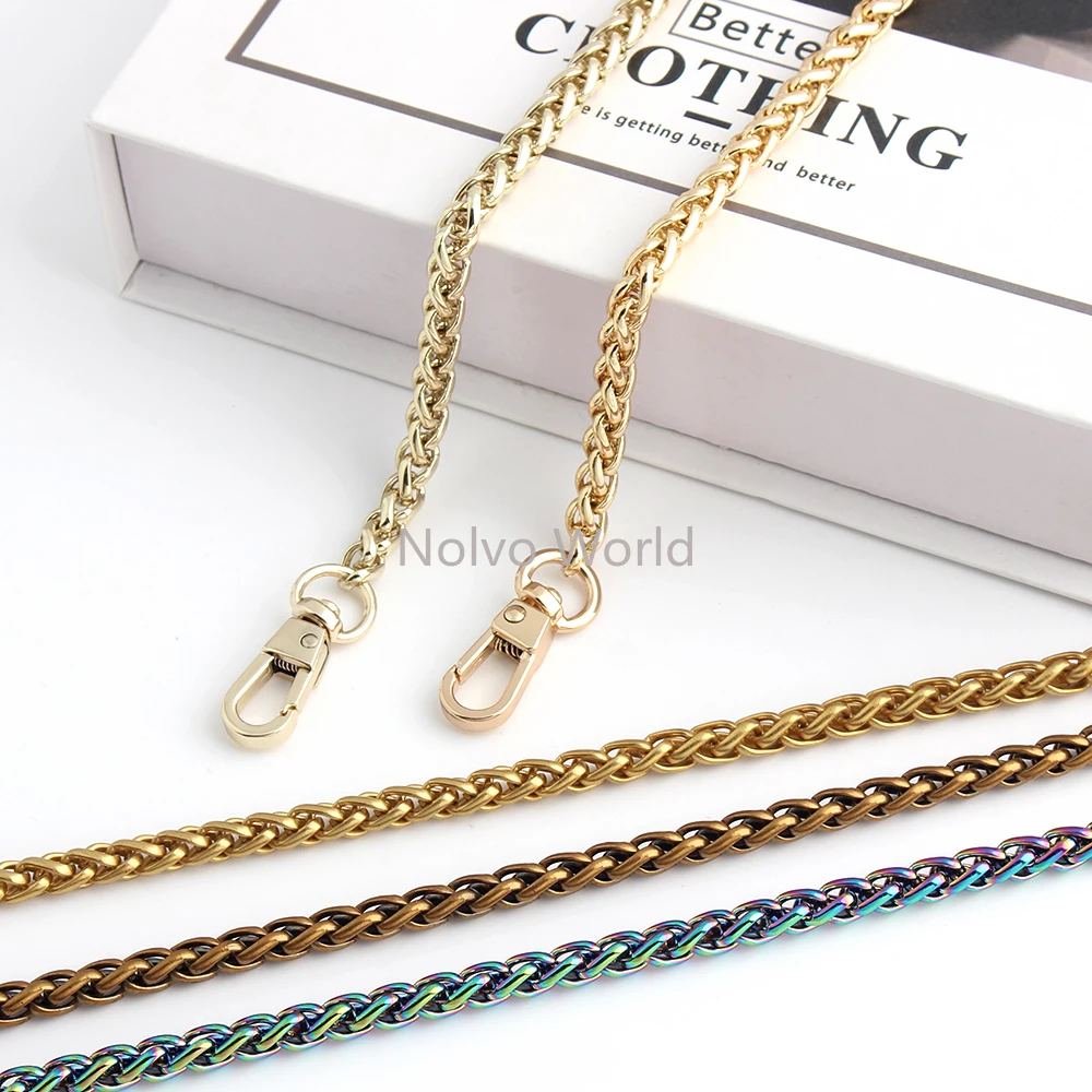 60cm 6mm Wide High-grade Metal Clutch Bag Chain For Men Women Purse Handle Strap Handbag Shoulder Iron Lantern Chain Accessories