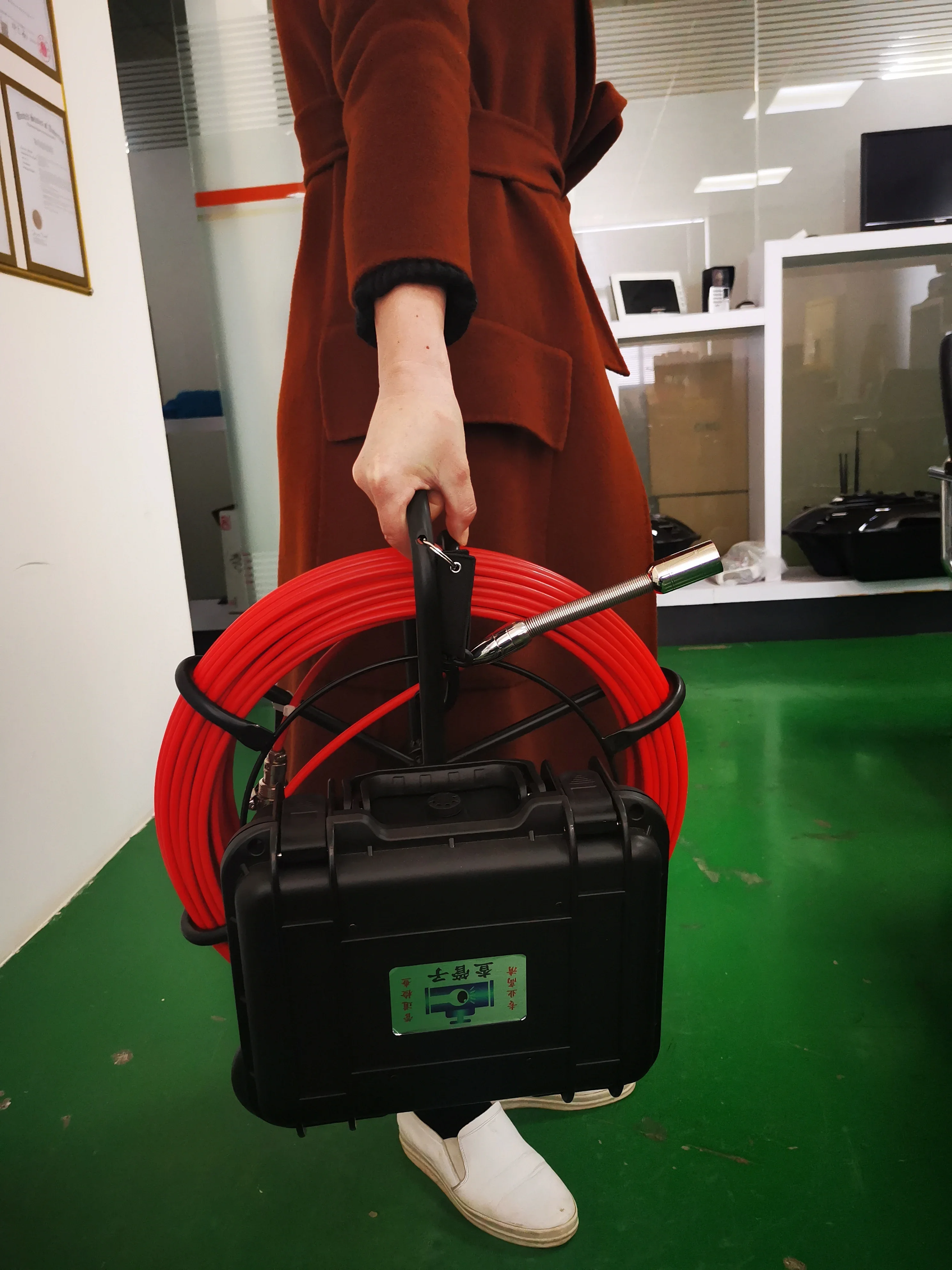 512HZ Sonde Pipe Inspection Camera,SYANSPAN 8GB 9Inch 1080P Screen Drain Sewer Pipeline Endoscope7MM Cable 8GB WIFI/DVR Video