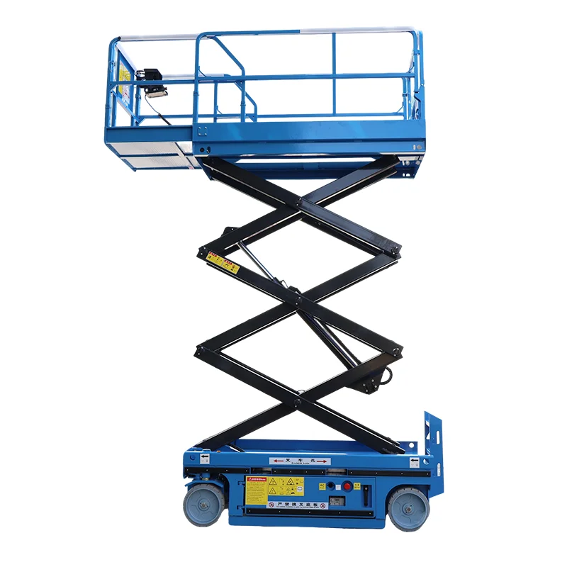 Self Propelled Mobile Scissor Lift With Extension Platform Hydraulic Aerial Cart Wide Range Working Equipment