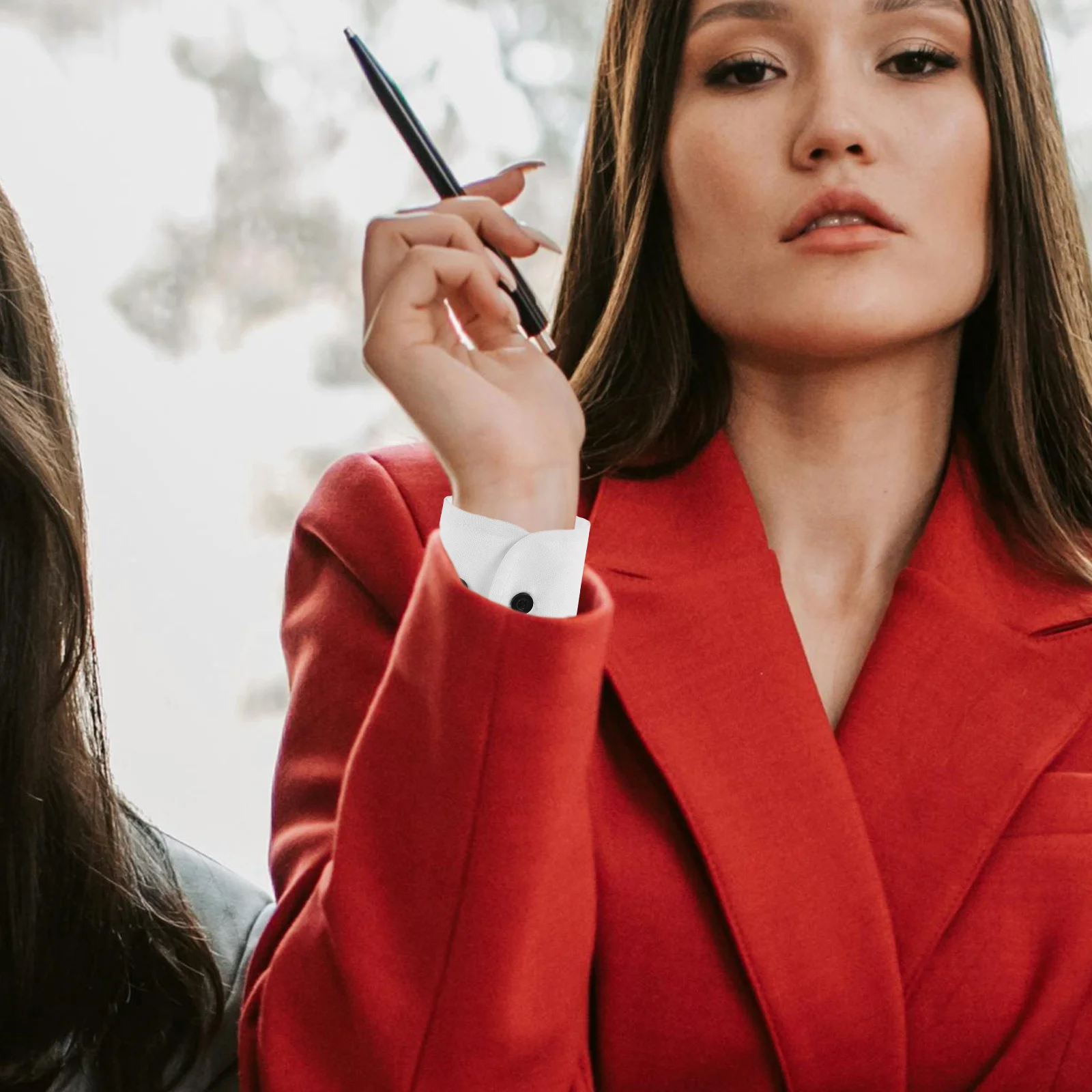 1 Pasang Manset Dekoratif Bergaya Bordir Manset Lengan Kain Lembut Set Manset Mewah Untuk Wanita Lengan Palsu Kemeja yang Dapat Dilepas