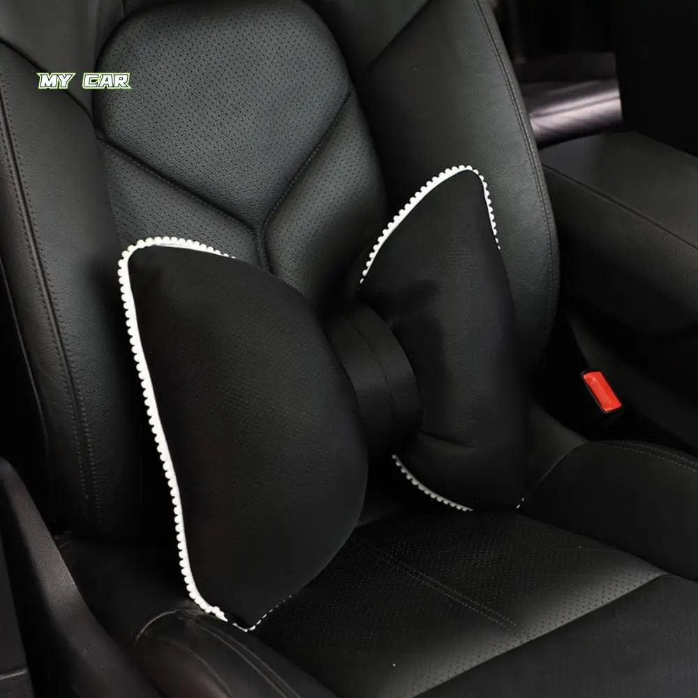 

Bowknot Auto Headrest Anti-fatigue Brethable Car Waist Pillows Neck Rest Ergonomic Waist Cushion Car Interior Accessories