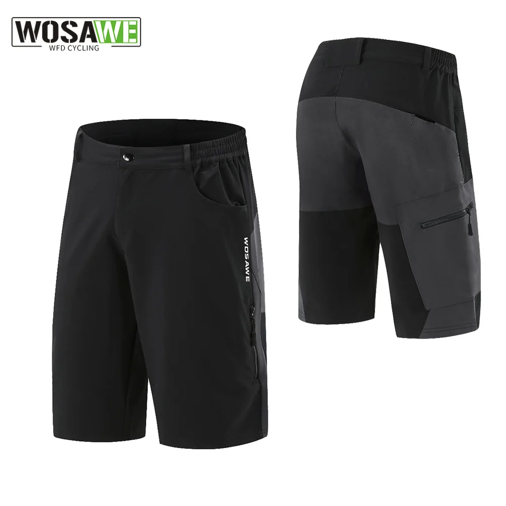 [On Sale] WOSAWE Cycling Shorts Men's Baggy MTB Shorts Loose Fit Downhill Bike Shorts Outdoor Ciclismo Multi-pockets Short Pants