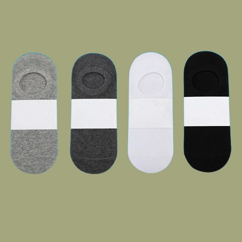 

5/10 Pairs New Deodorant Sweat Absorbent Low-top Shallow Socks Summer Autumn Thin Men's Solid Color Cotton Invisible Socks