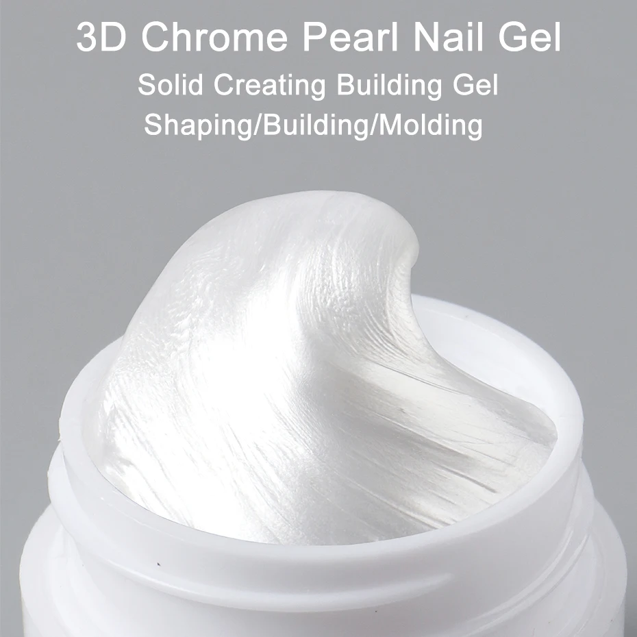5 ml Chrom Weiß 3D Solid Gel Nagellack Antihaft-Handverlängerungsgel UV Builder Nagelverlängerungen Gel Blumenform Nagelgel – Detail 5