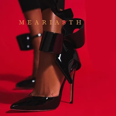 

Pure White Lace Butterfly Knot Patterned Thin Heeled Pumps Pointy Toe High Heel Women's Shoes Celebrity Ladies Stilettos Party