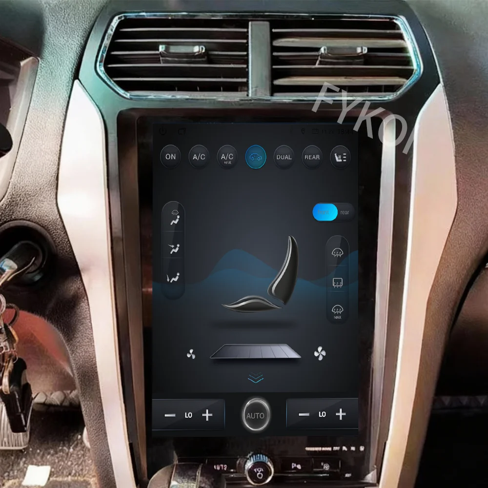 ستيريو أندرويد 15 12.1 بوصة لاسلكي كاربلاي لفورد إكسبلورر 2013-2019 مشغل صوت السيارة بلوتوث FM نظام تحديد المواقع والملاحة 2Din 4G واي فاي