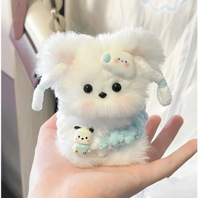 New Rabbit Hair Torsion Bar Cute Puppy Plush DIY Material Packaging Plush Doll Creative Gift for Girlfriend