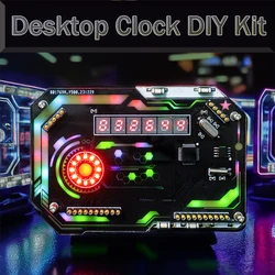Cyberpunk Creatieve Klok Elektronische Diy Desktop Digitale Klok Solderen Kit Gaming Desktop Ornament