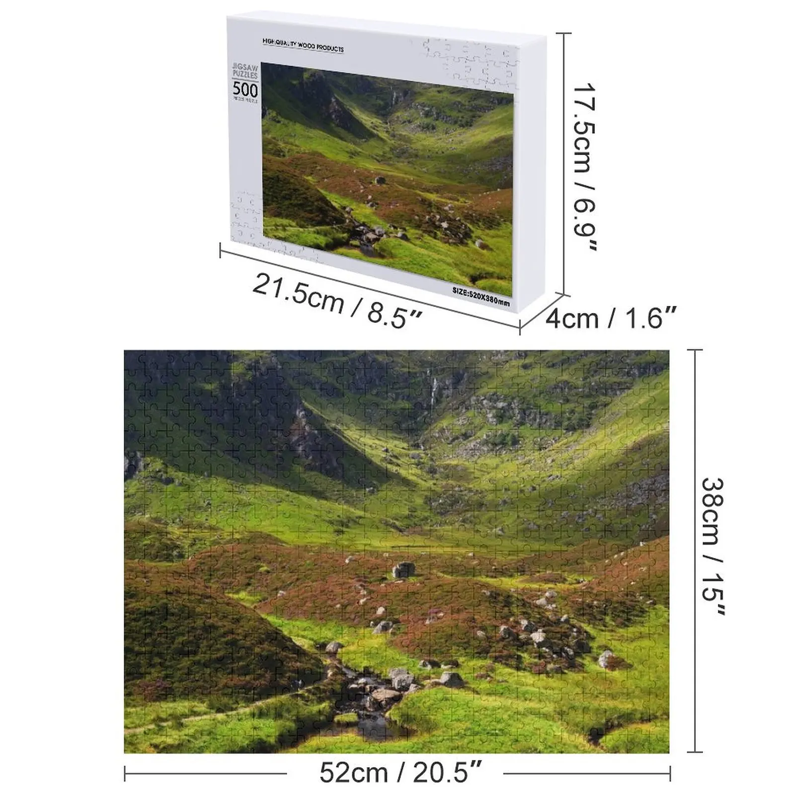 Tarifa de Corrie, rompecabezas de Glen Clova, rompecabezas con nombre de madera, rompecabezas con foto personalizada