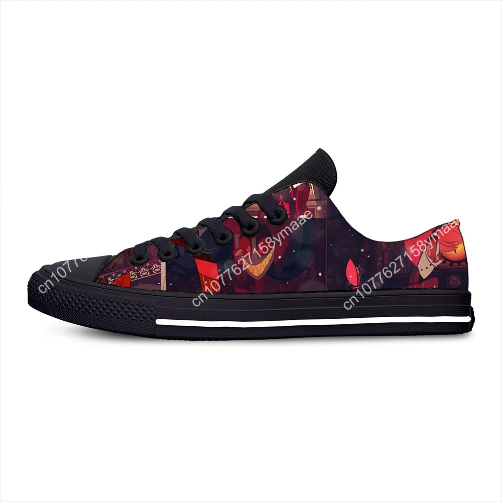 Hot Cool Fashion Low Top Lightweight Sneakers Classic Canvas Shoes Man Woman Hotel Hazbin High Quality Casual Board Shoes