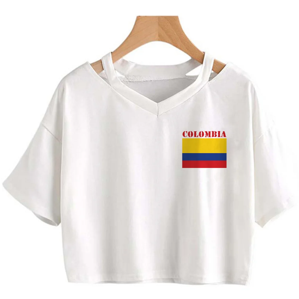 Colombia t-shirts women funny designer comic Tee female funny clothes