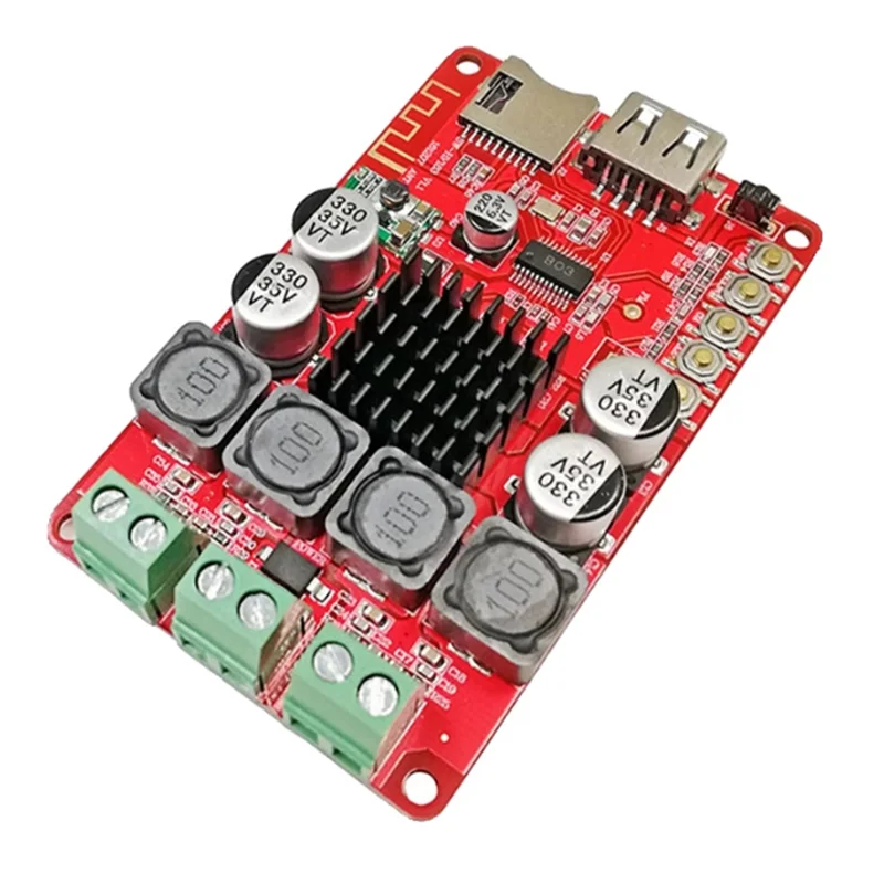 B63B-TPA3116 Digital Audio Amplifier Board TF Card U-Disk Player 2X50w Power Amplifier Board Bluetooth For Receiver FM Radio
