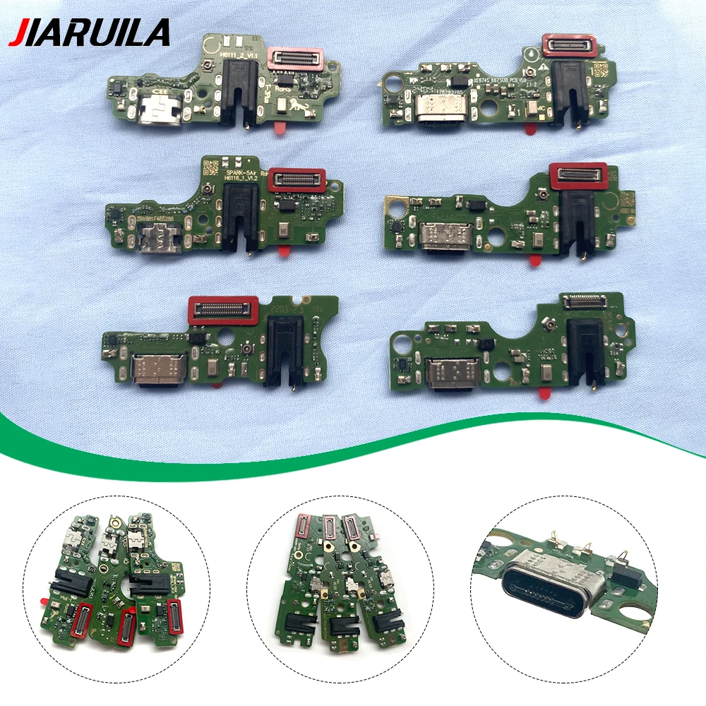 USB شحن ميناء شاحن مجلس فليكس ل Tecno Pop 3 Plus BB4/Pop 5/Spark 5 Air KD6/Spark 6/Spark 6 الذهاب حوض موصل قابس