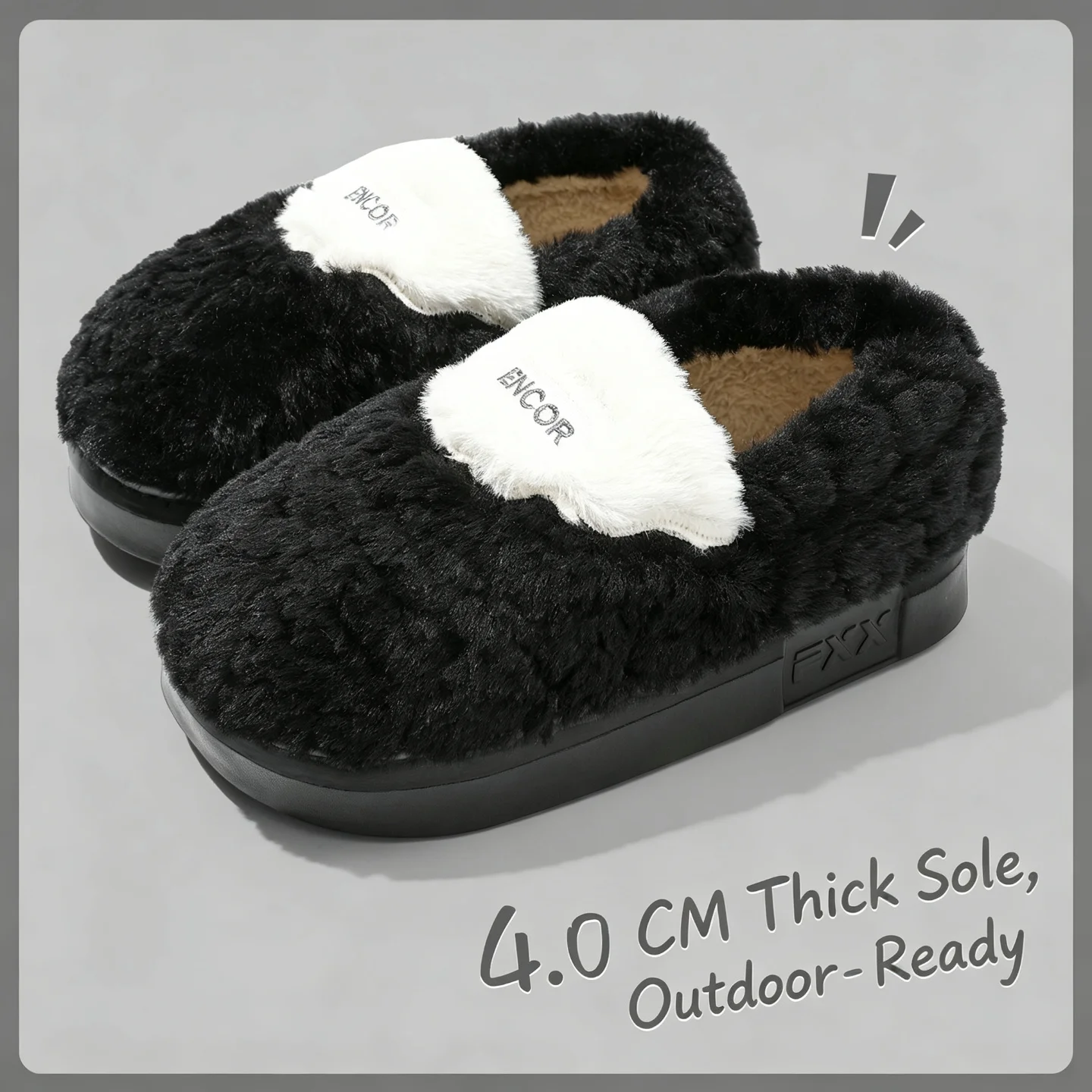 Winter Super Warme Hausschuhe für Damen und Herren, dicke Sohle, Plüsch, weich, bequem, für drinnen, Baumwolle, flauschig, Paar-Schuhe, Freizeit – Detail 5