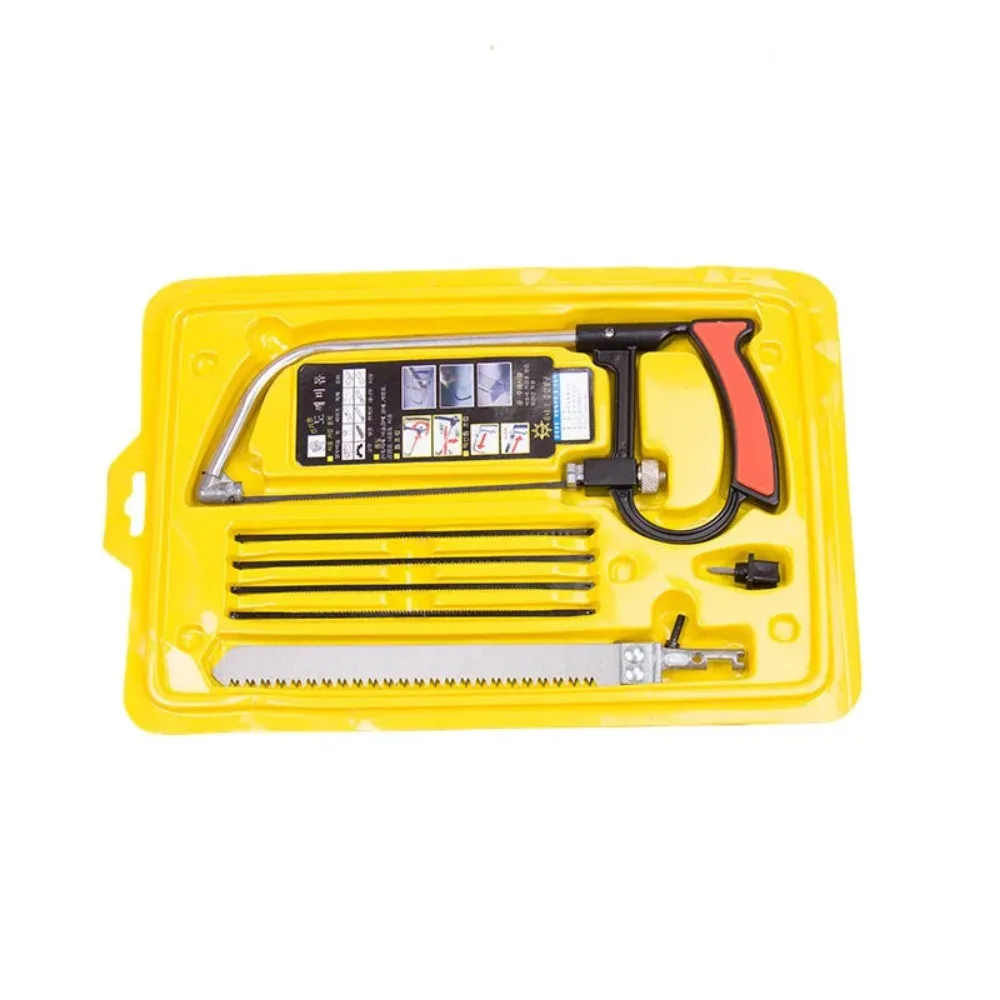 8in1 Saw Multi Purpose Hand DIY Steel Saw Metal Wood Glass Saw Kit 6 Blades Woodworking Metalworking Model Hobby Tool