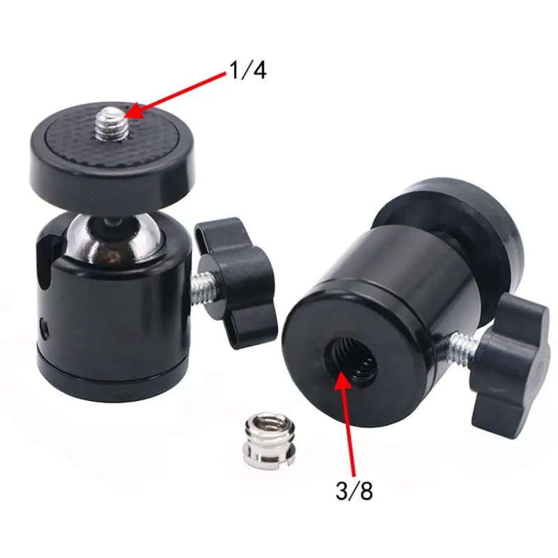 1PC Universal Small Tripod Ball Head Ball With 1/4 \