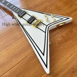 New factory custom electric guitar, Randy Rhoads v Flying, white, hot -