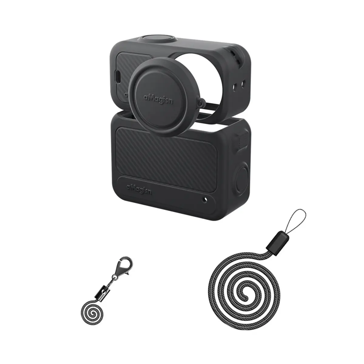 AA80  Silicone Case for NANO Action Camera Full Protection Safely Scratchproof Bumpproof Protective Cover Black