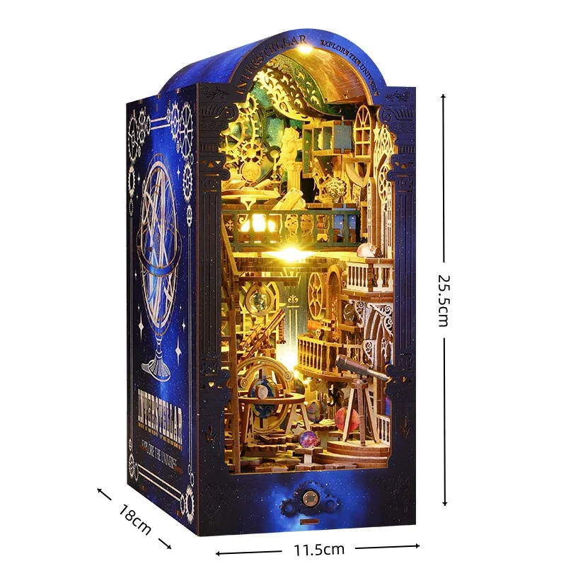 OUZEY Nook del libro della missione interstellare, Habitat spaziale fai-da-te in legno 3D, kit di costruzione di fantascienza per adolescenti