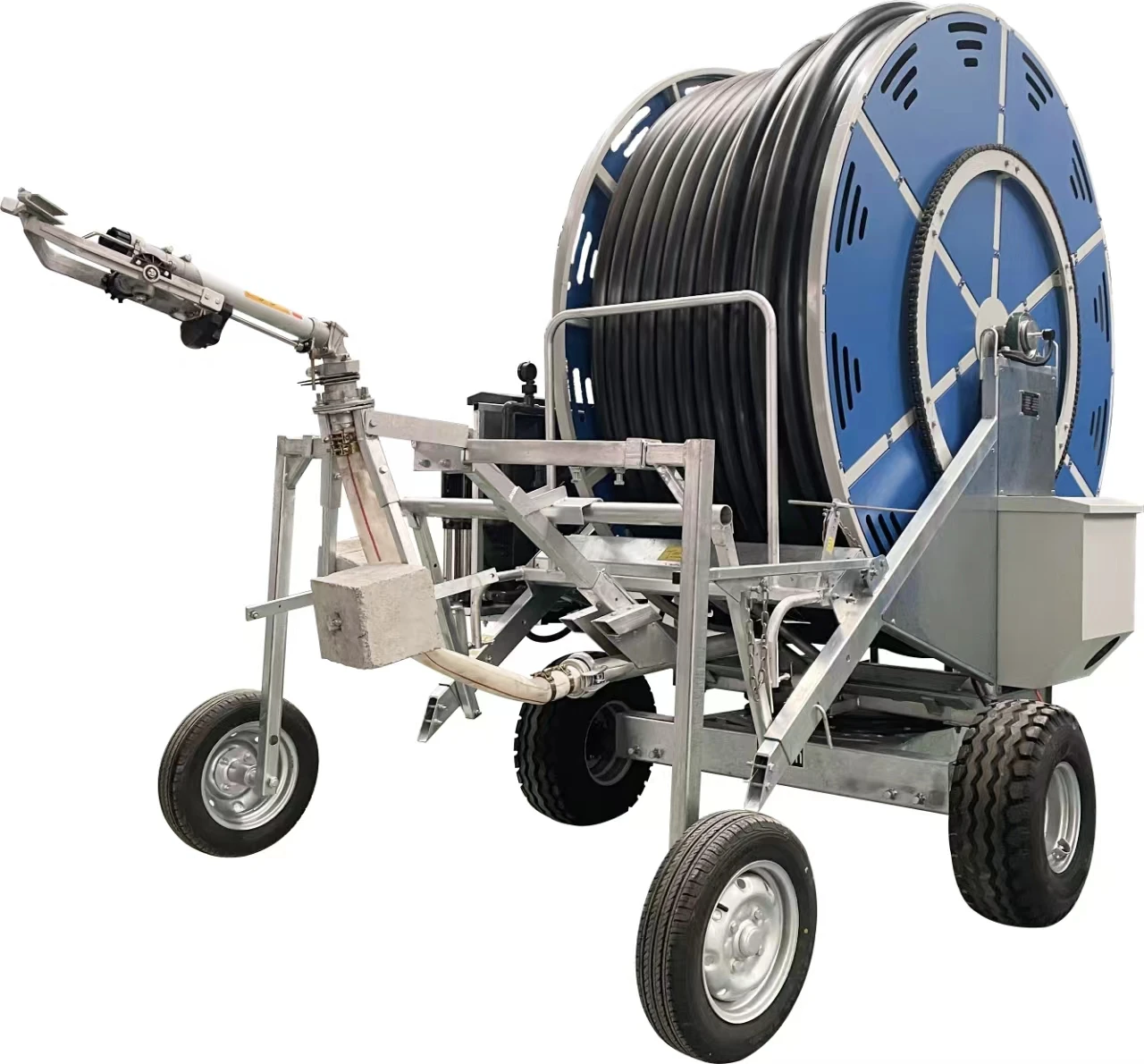 New Type Factory Travelling Agricultural Hose Reel Rain Irrigation System Sprinkler Irrigation System For Farms