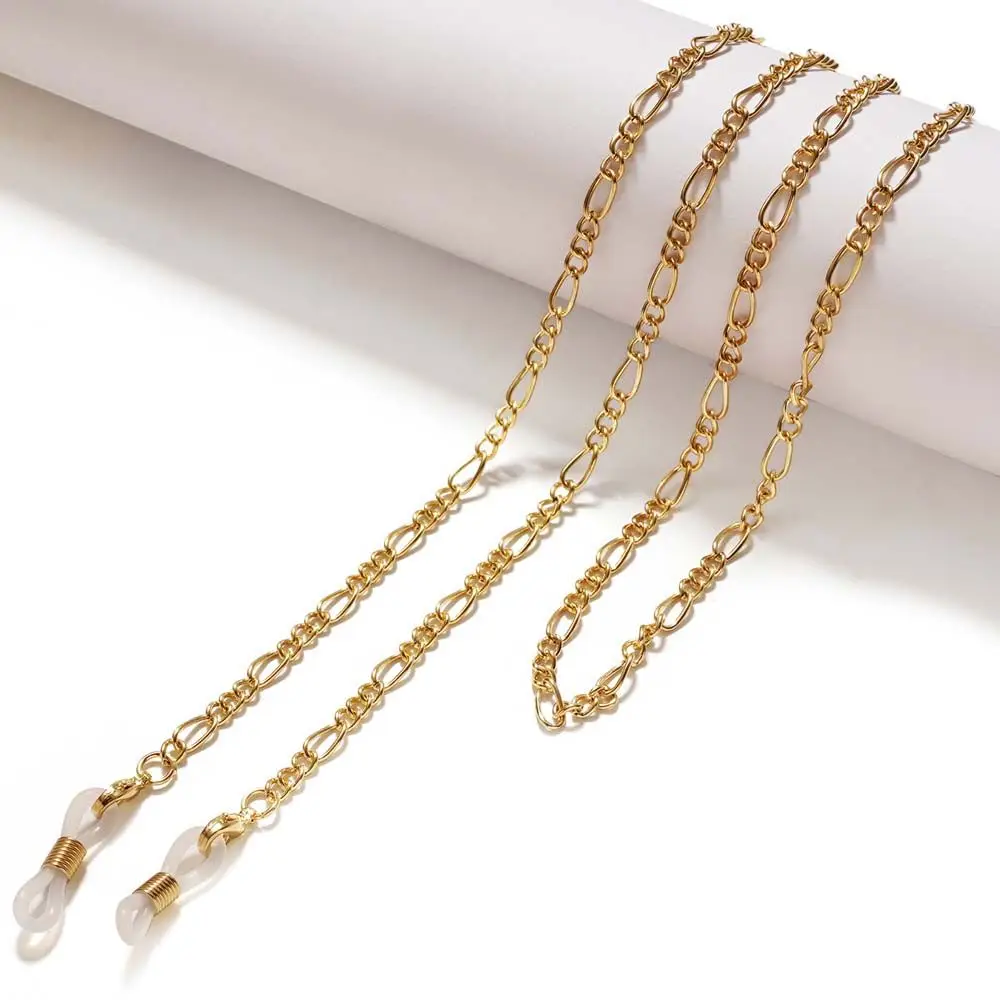 Retainer Lingkaran Bulat Cinta Hati Berongga Kacamata Hitam Rantai Masker Lanyard Logam Rantai Kacamata Masker Rantai Mutiara Rantai Kacamata