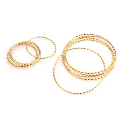 10pcs Stainless Steel Pendant Charms Circle Gold Color Pendants for Diy Necklace Earrings Making Jewelry Making Supplies