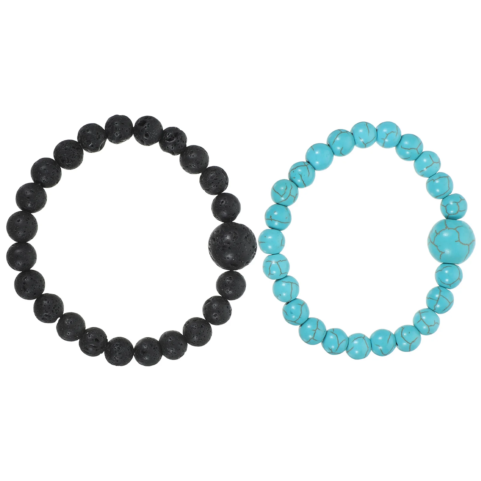 

2pcs Hand Chain Wear-Resistant Stone Bracelet For Women Daily Portable Beaded Wrist Decorative Elegant Female Accessory