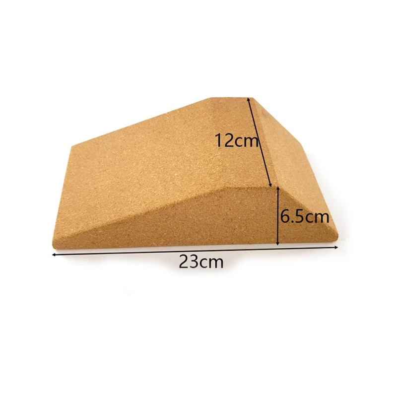 High Density Non Slip Heel Elevated Calf Raise Cork Squat Wedge Block