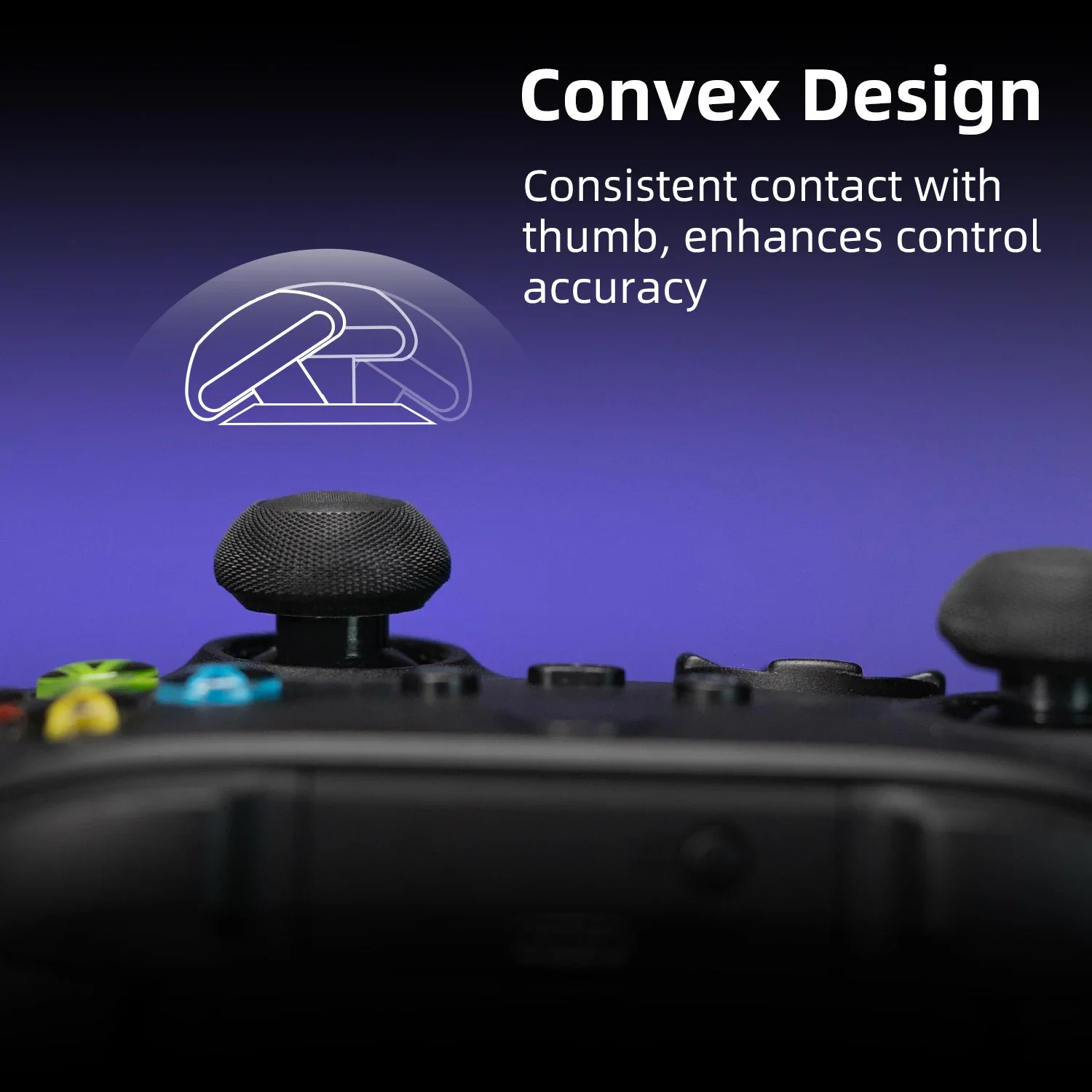 Skull & Co. Set di impugnature per pollice con cappuccio convesso per joystick per controller ROG XBOX Ally X e Xbox