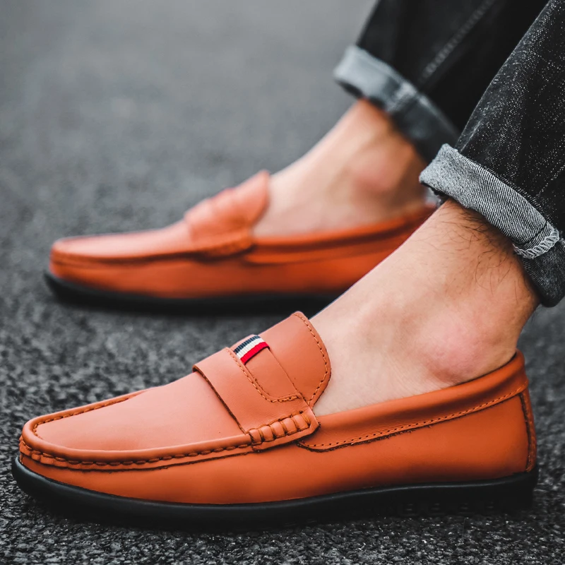 Mocasines de estilo minimalista para hombre, zapatos cómodos para caminar, oficina, conducción al aire libre, ocio, negocios, cuatro estaciones