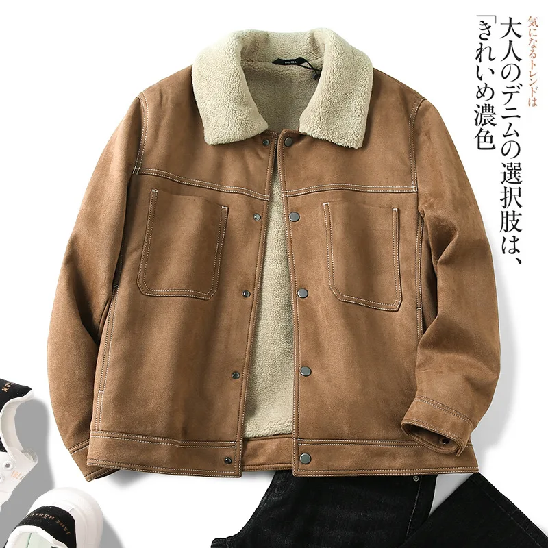 

Новинка 2024, мужская замшевая куртка, военный тактический джемпер, мужское пальто, зимняя теплая куртка-бомбер на флисовой подкладке, мужская повседневная парка, верхняя одежда