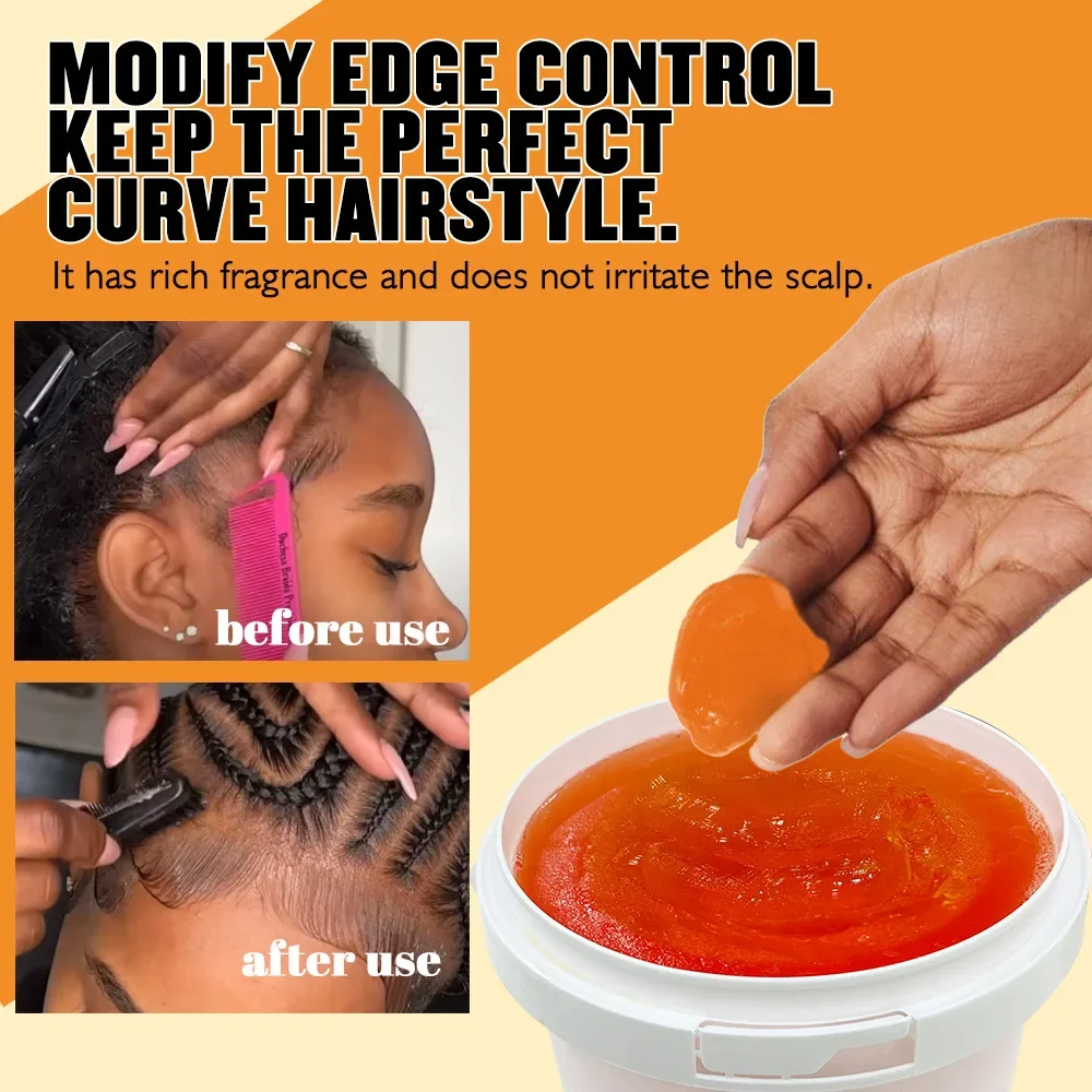 Braiding Hair Wax with Edge Control Strong Hold Long Lasting Large Capacity Big Jar Anti-Frizz Non-Greasy No Flaking for Braids