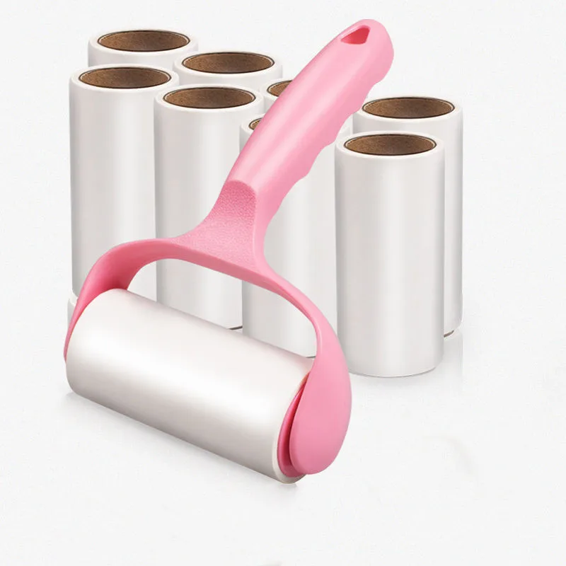 60PCS/Roll Clothes Blanket Sweater Lint Rollers Pet Hair Remover With Protecter Dust Roller Clothes Carpet Sticky Roll Brush